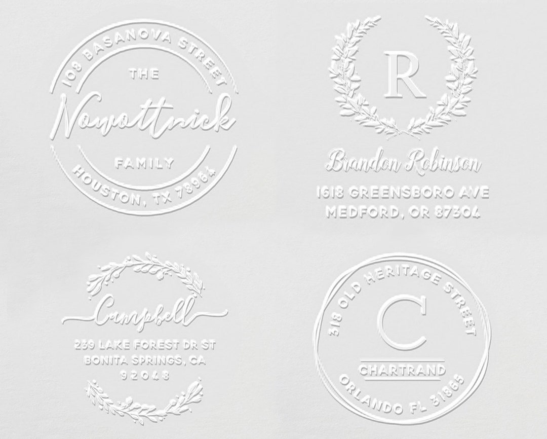 Custom Address Embosser, Personalized Embosser Seal With Your Name and