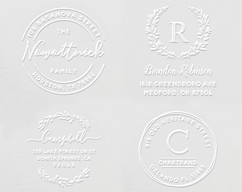 Custom Address Embosser, Personalized Embosser Seal with Your Name and Address