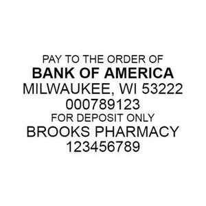 Deposit Stamp, for Deposit Only Stamp, Endorsement Stamp, Bank Stamp