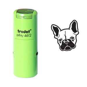 Französische Bulldogge Gesicht Stempel