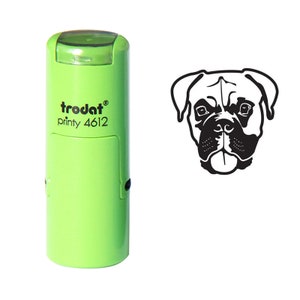 Boxer Hund Gesicht Stempel