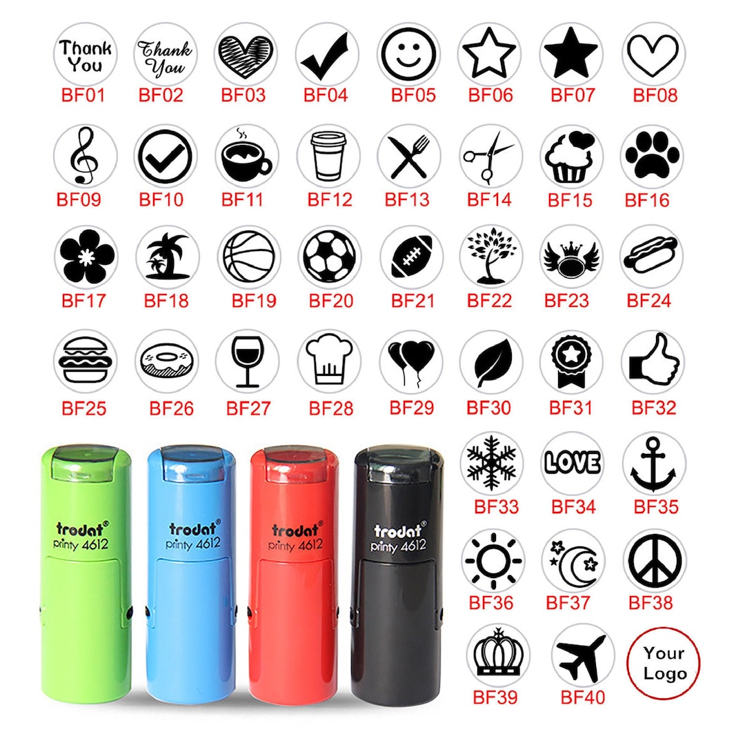 Custom Loyalty Card Self Inking Stamp, Small Logo Stamp, Loyalty Card