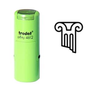 Griekse pijler kapitaal stempel