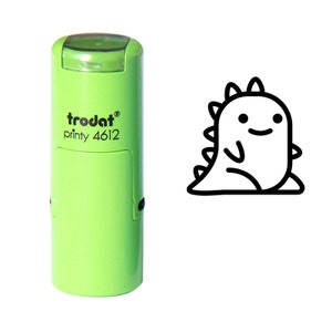 Sello de dinosaurio kawaii