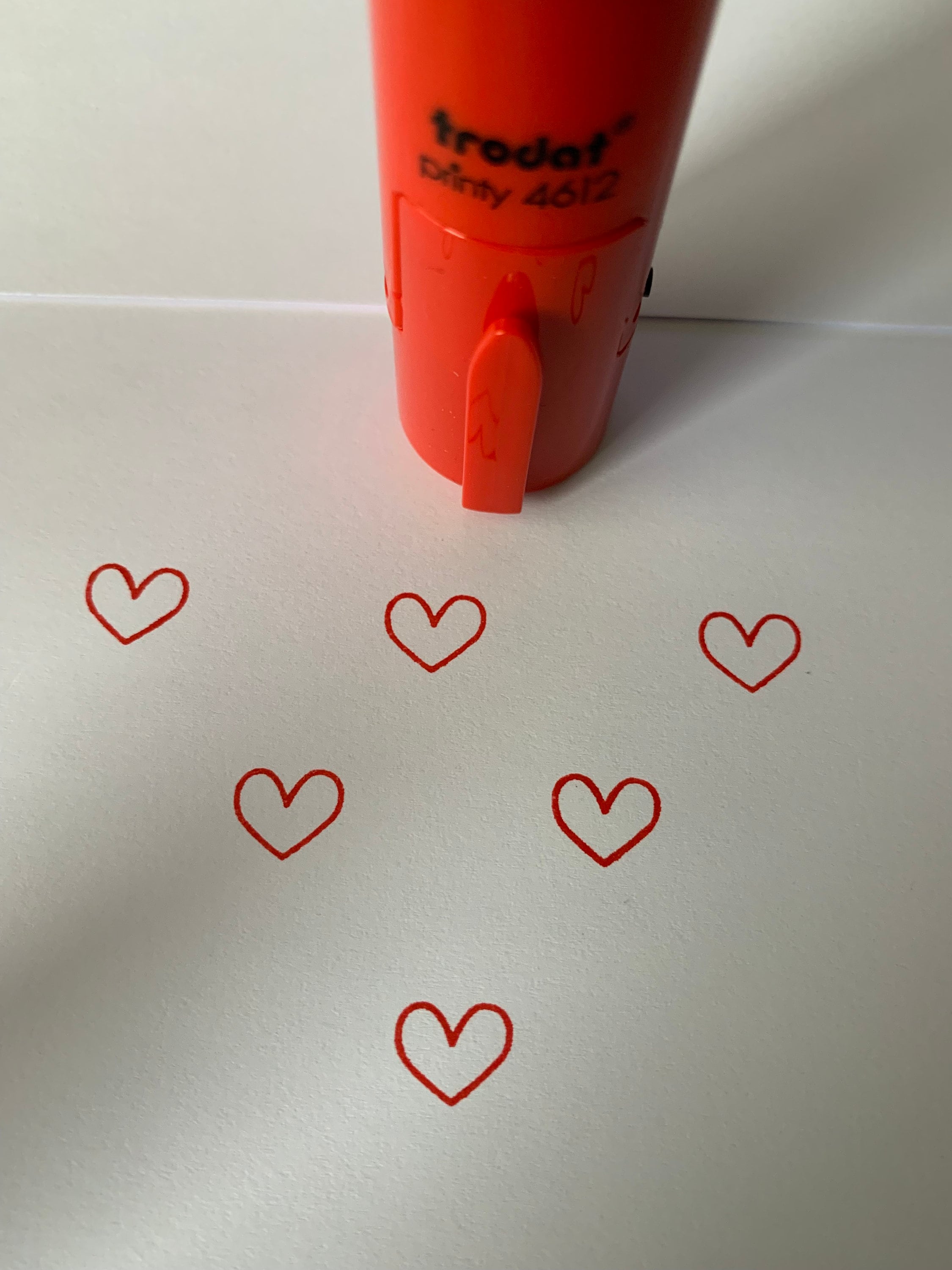 Heart Self Inking Stamps Heart Rubber Stamp - Etsy UK