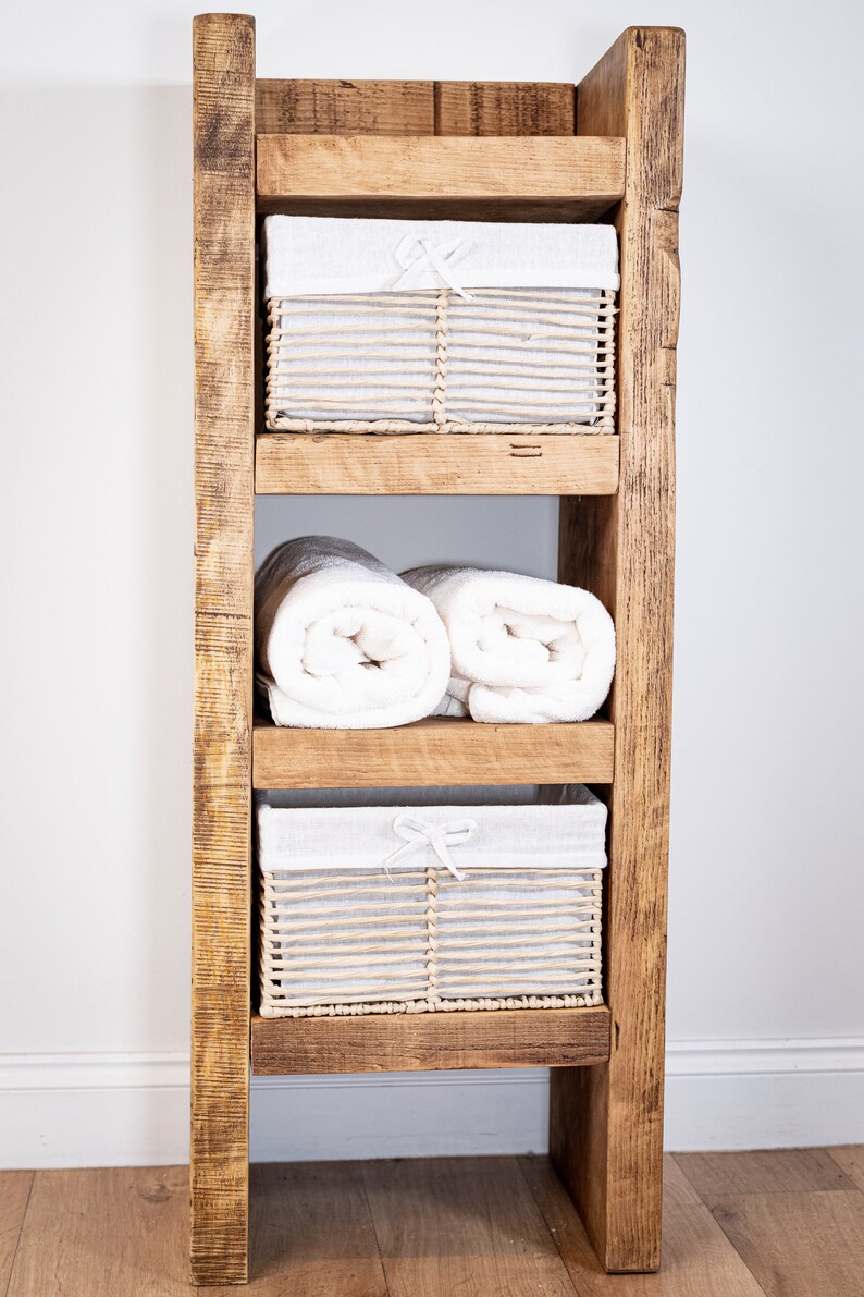 Bathroom Storage Unit Rustic Reclaimed Wood Etsy