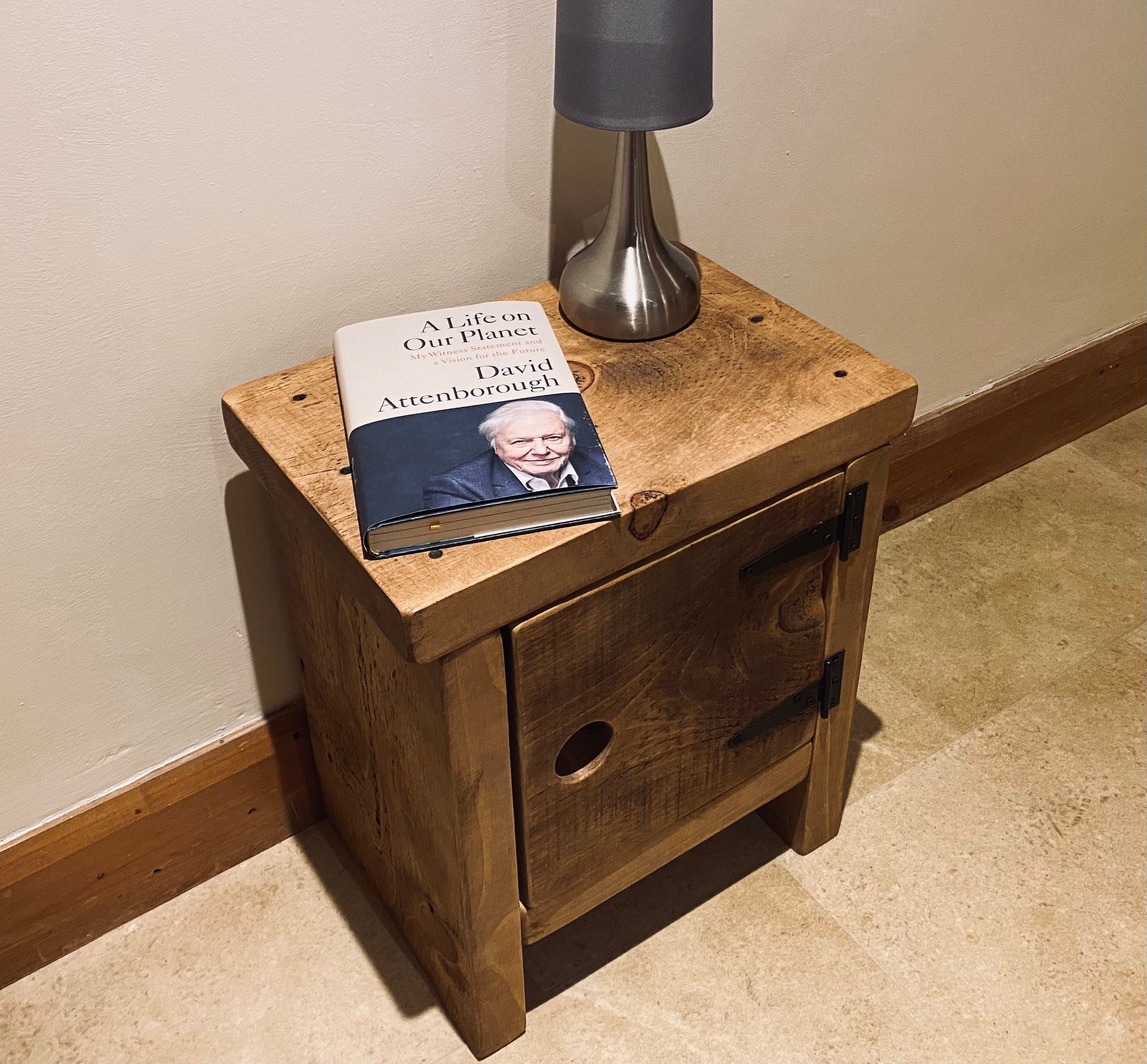 Rustic Bedside Table reclaimed wood Etsy
