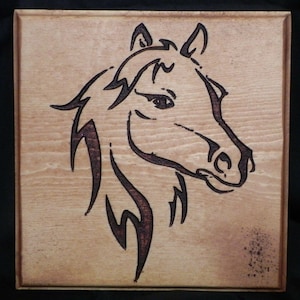 7 inch square horse head
