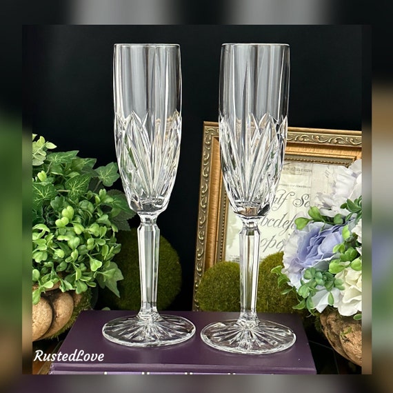 Waterford Brookside Marquis Champagne Glasses / Brookside  Fluted Champagne Toasting Glasses / Wedding Champagne Glasses / Brookside - 2