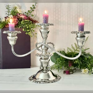 Baroque Wallace Candelabra / Wallace Silver Plated Baroque Candle