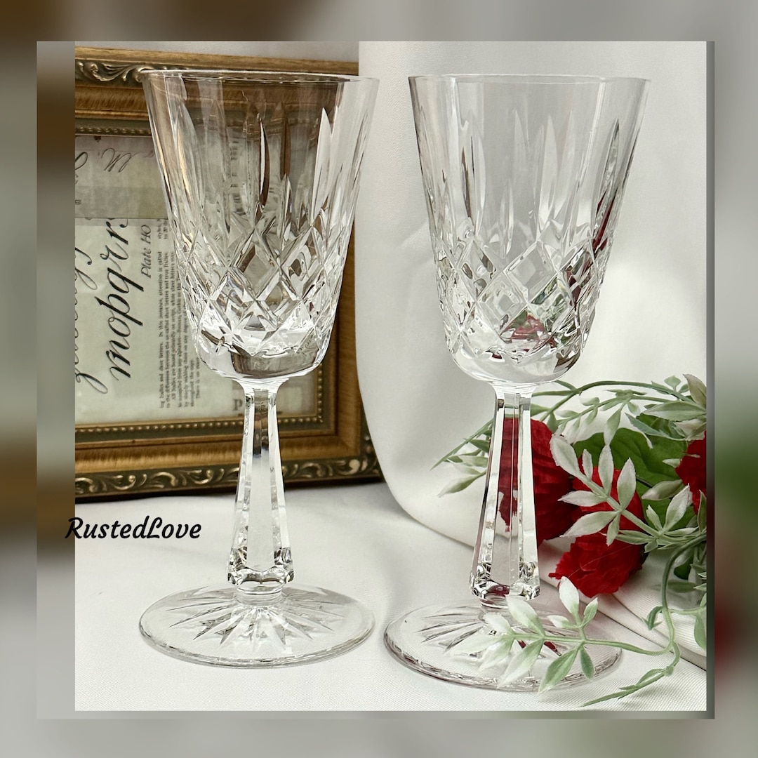 Galway Crystal Clifden Wine Glasses / Galway Cut Glass / Etsy