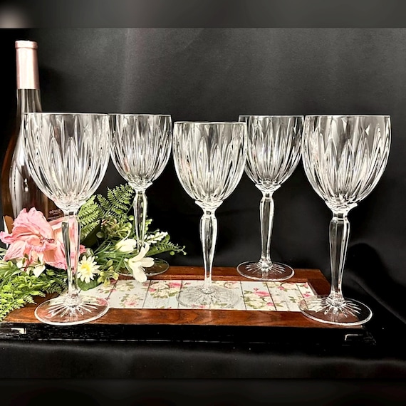 Cristal D'Arques Durand glasses / Cristal D'Arques Classic Water Goblets / Vintage Classic Water Glasses / Durand Water Glasses - 5