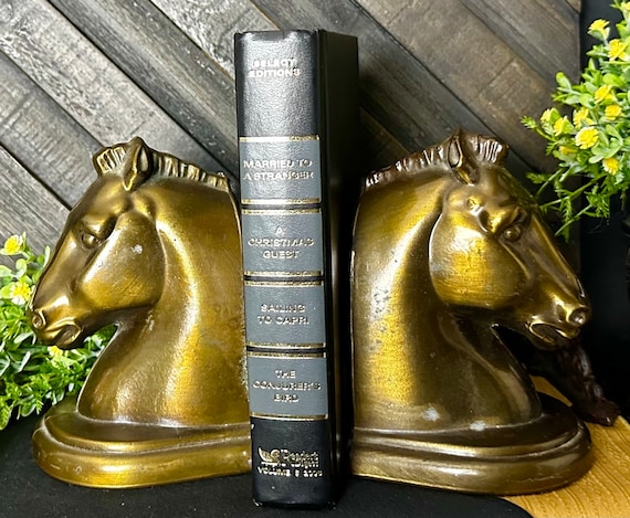 Vintage Brass Horse Bookends / Mid Century Modern / Equestrian / Gold Book  Ends / Desk Office Decor / Paperweights / Home and Living Decor -   Canada
