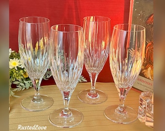 Mikasa Arctic Lights Ice Tea Glasses Elegant Stemware Vintage Glassware Mikasa Ice Tea Glass Blown Cut Glass Kitchen and Dining Etsy