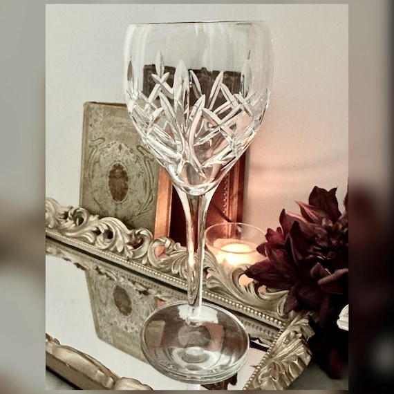 Waterford Crystal Large Wine Glass Vintage Signed Cut Crystal Replacement
