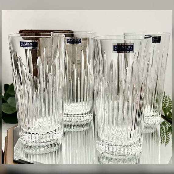 Waterford Marquis Barcelona Highball Glasses Set 4 w Box
