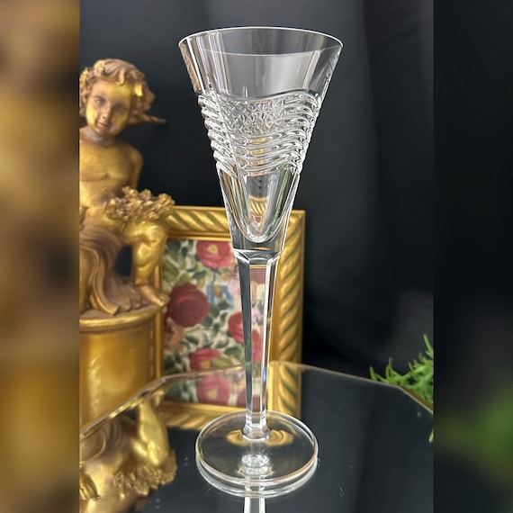 Waterford Crystal Flag Champagne Flute / Spirit of America Flag Toasting Glass / Waterford Champagne Glass / Waterford Spirit of America