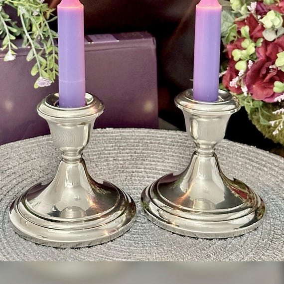 Vintage Sterling Silver Gorham Candlesticks / Gorham Sterling Console Candle Holders / Pair Sterling Silver Gorham Candlestick Holders - 2