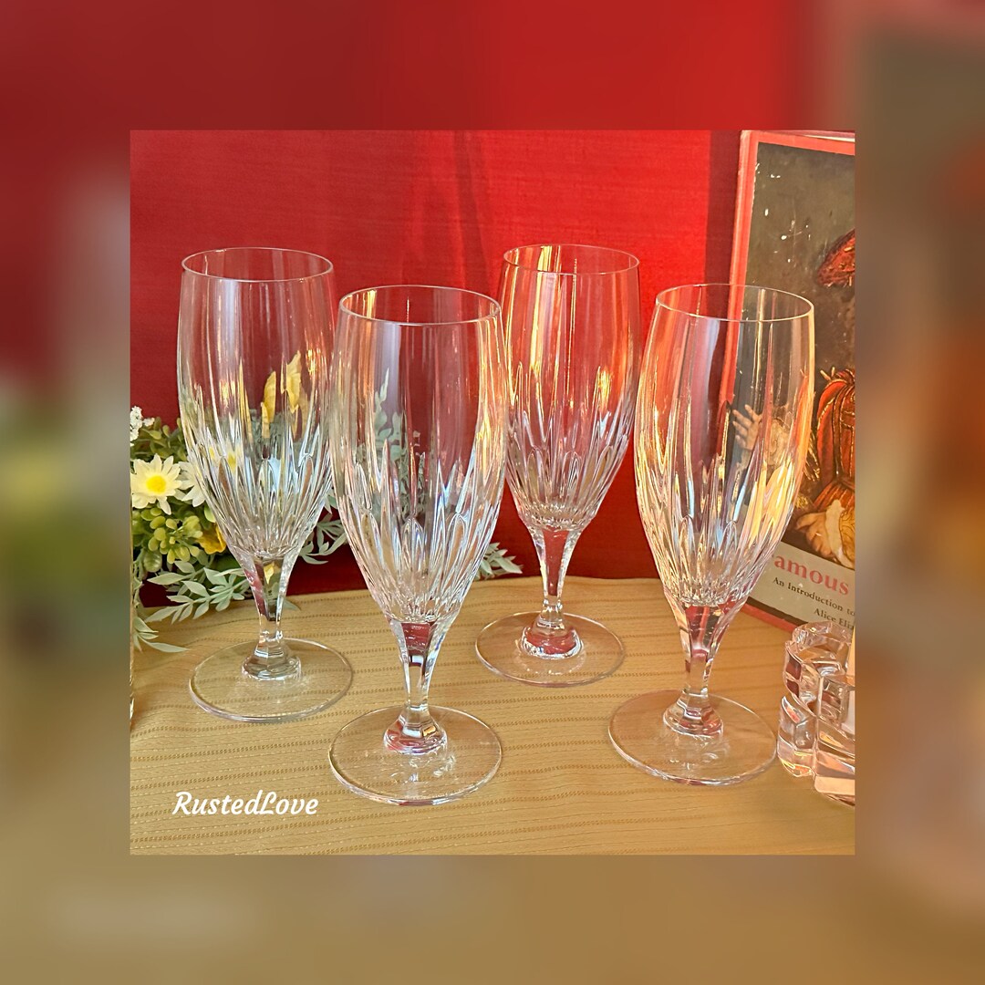 Mikasa Arctic Lights / Ice Tea Glasses / Elegant Stemware / Etsy