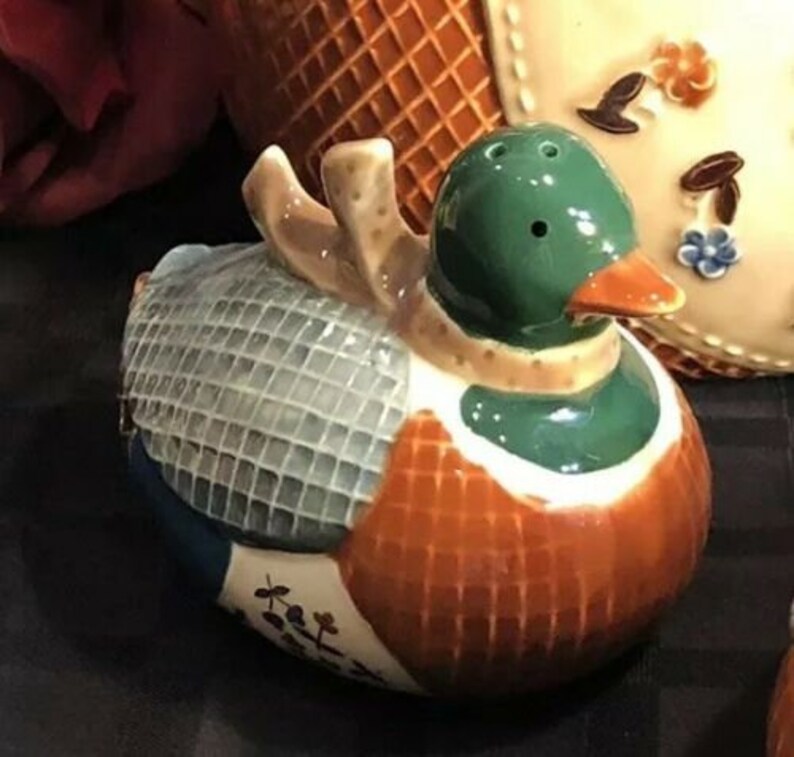 Vintage Mallard Ducks Cookie Jar/ Salt Pepper 1980s Calico Etsy