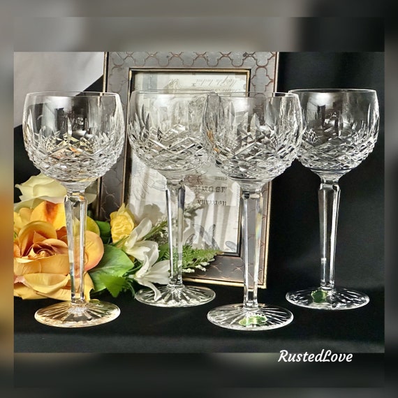 Kenmare Waterford Crystal Wine Glasses / Waterford Kenmare Vintage Wine Hocks / Kenmare Wine Hocks / Waterford Kenmare Hock Wine Glasses - 4