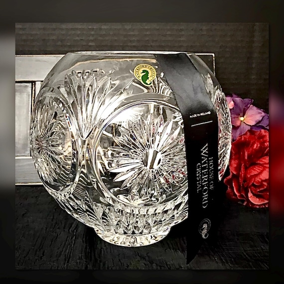 Waterford Rose Vintage Rose Bowl / Imperial Rose Bowls / Vintage Crystal Bowl / Crystal Candle Holder / Glass Vase / Elegant Centerpiece