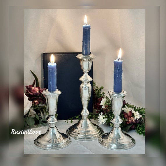 Empire sterling silver candlesticks deals