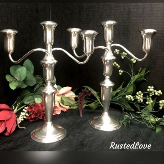Reed and barton sterling silver candle holders clearance