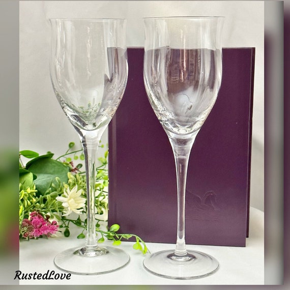 Noritake Royal Pierpoint Wine Glasses / Royal Pierpoint Wine Glasses / Vintage Noritake Wine Goblets / Vintage Nortiake Wine Glasses - 2