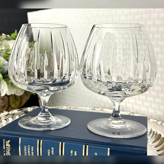 Mikasa Brandy Arctic Lights Glasses / Mikasa Crystal Brandy Cognac Glasses / Vintage Mikasa Brandy Glasses / Brandy Glasses Discount - Pair