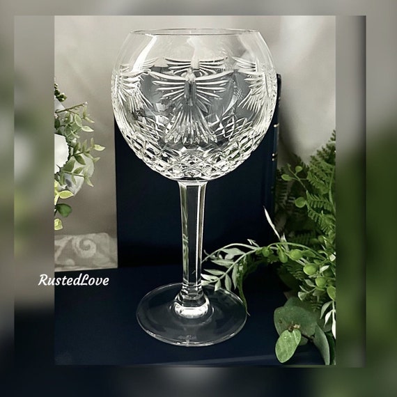 Waterford Peace Millennium Balloon Wine Glass / Waterford Crystal Balloon Wine / Peace Waterford Balloon Wine Glass / Waterford Crystal - 1