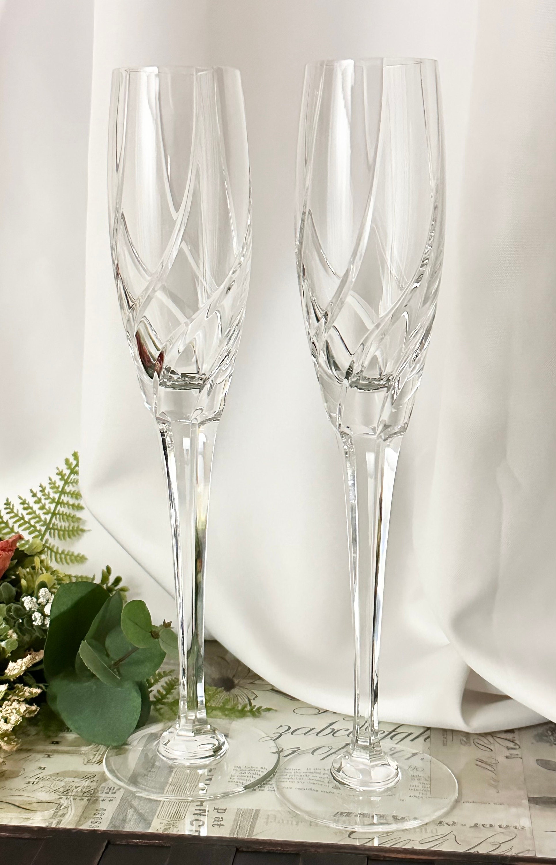 Vintage Montclair Fluted Champagne Flutes by Mikasa set of 4