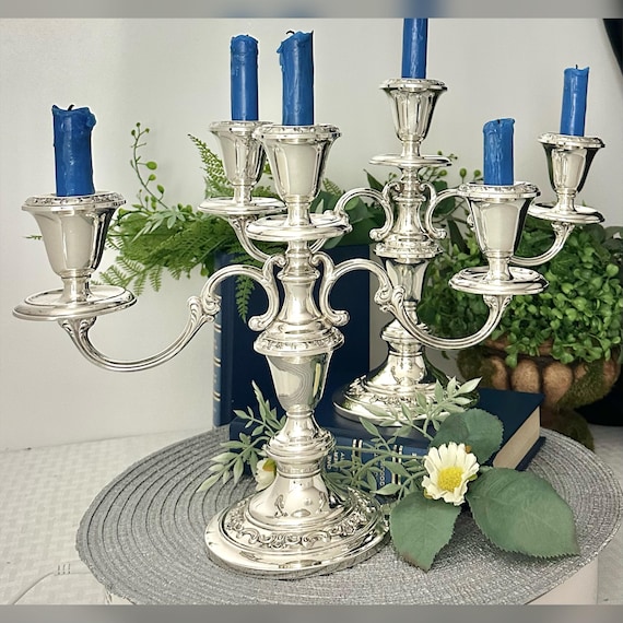 Gorham Strasbourg Sterling Candelabras / Vintage Sterling Silver Gorham Candle Holders / Gorham Strasbourg Candelabras / Sterling Candle - 2