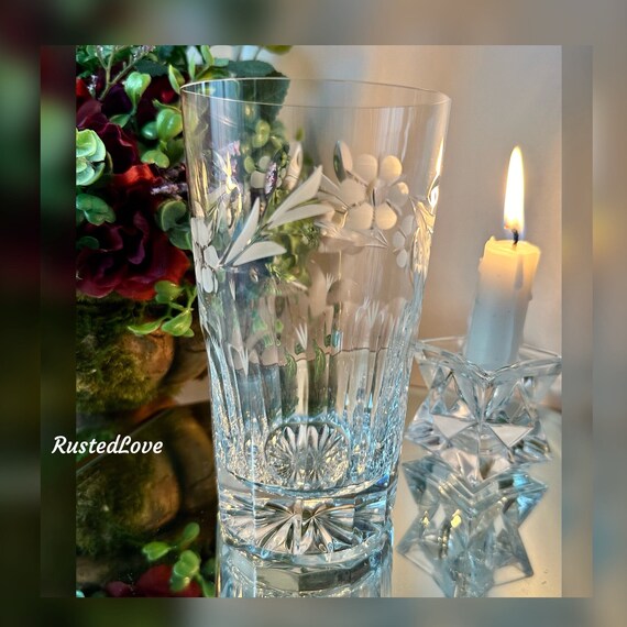 Rogaska Country Garden Highball Glass / Miller Rogaska Highball  / Country Garden Rogaska Barware Glass / Country Garden Highball Glass - 1