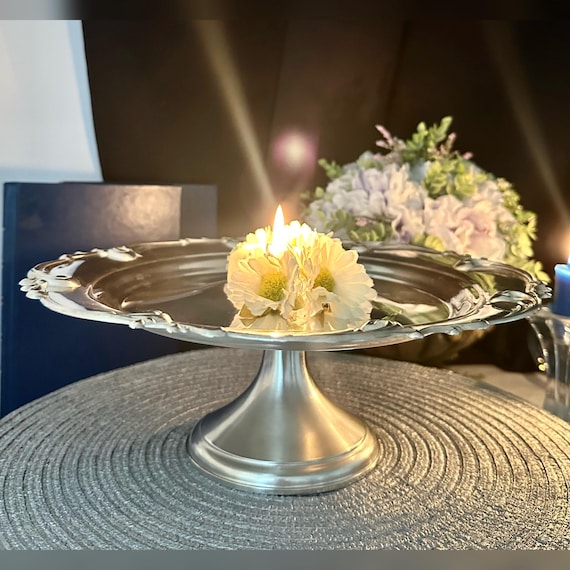 International Sterling Silver Tazza Pedestal Compote Bowl Cake Stand 10" Vintage