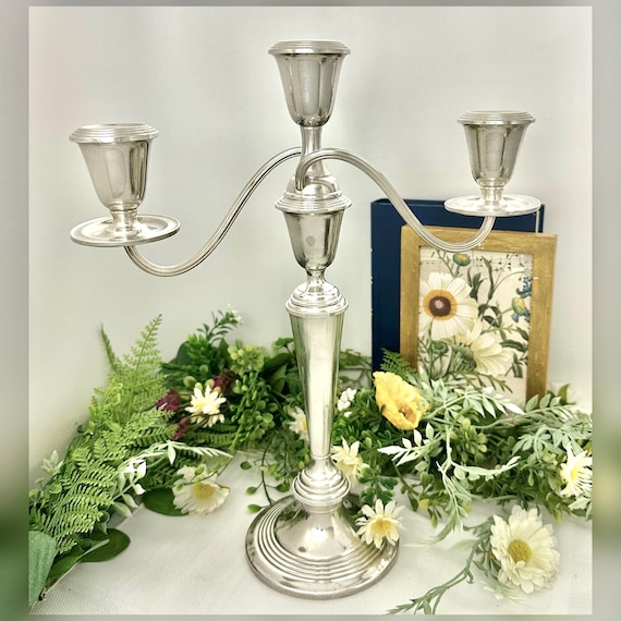 Gorham Newport Sterling Silver 3 Arm Convertible Candelabra