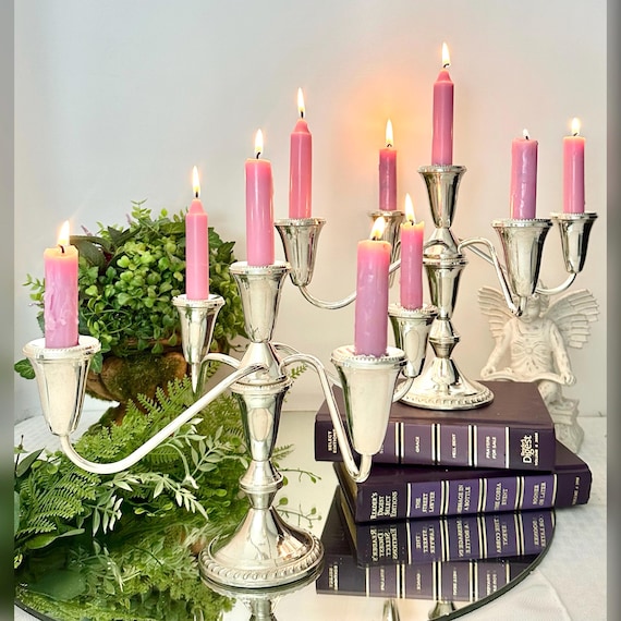 Sterling Silver Candelabras / Duchin Creations Silver Vintage Candle Holders / Sterling Duchin Candelabras / Sterling Silver Centerpiece