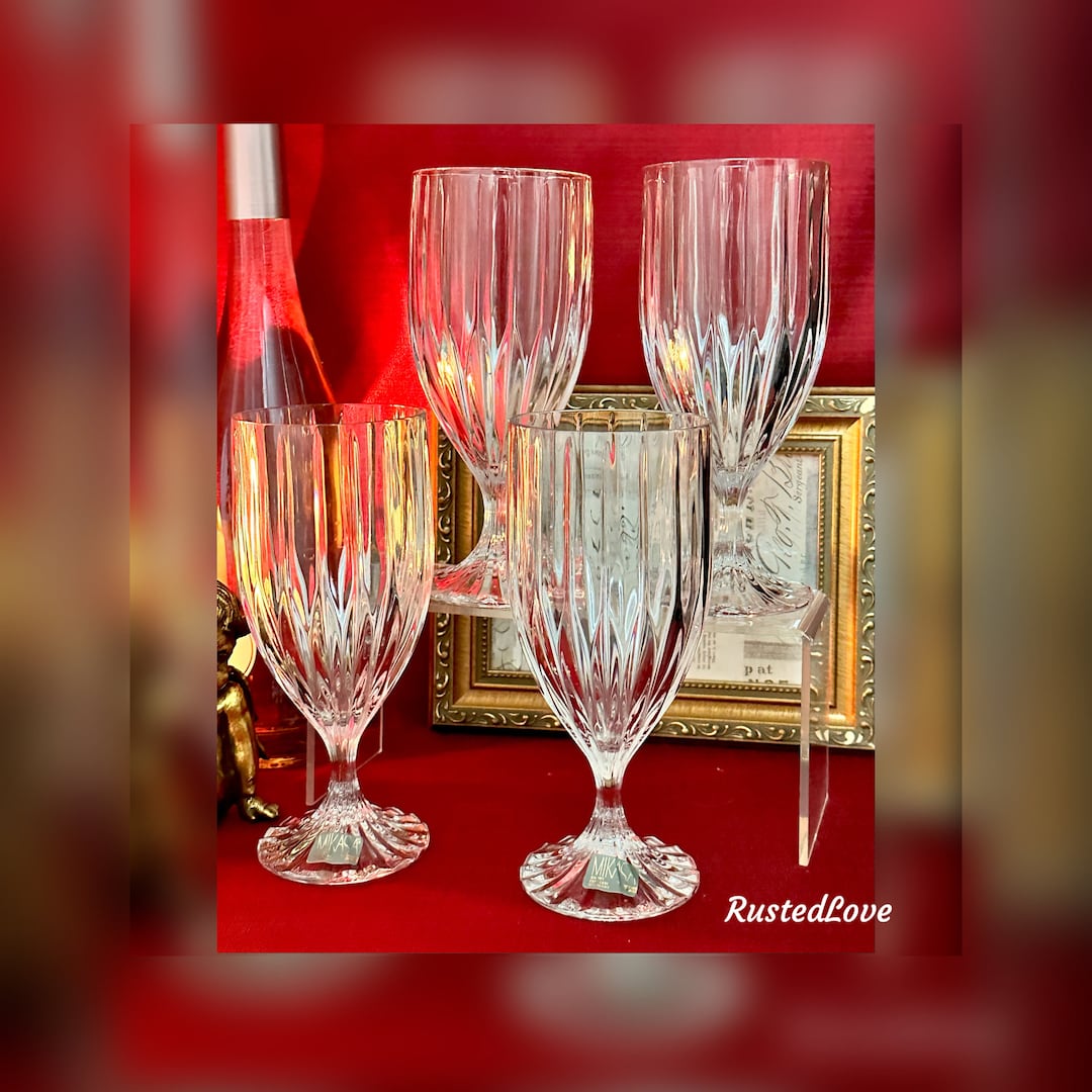 Mikasa Park Lane / Ice Tea Glasses / Crystal Glasses / Vintage Etsy