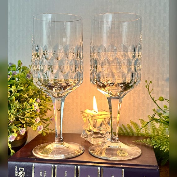 Granada Peill Water Glasses / Peill Grenada German Water Glasses / Vintage Bleikristall Crystal Wine Glasses / Peill Granada Water Glasses 2