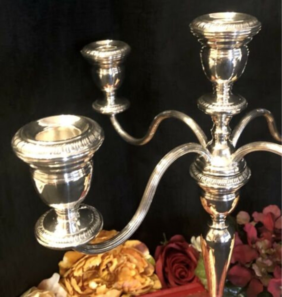 Sterling Silver Candelabra Wallace 4494 5 Arm Candle Holder Etsy