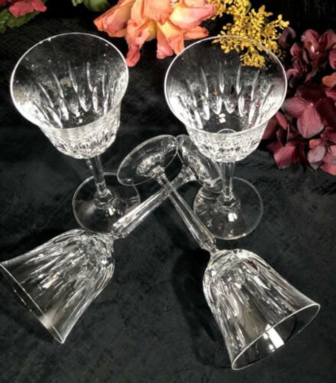 Mikasa Interlude Wine Glasses Blown Glass Set of 4 Etsy