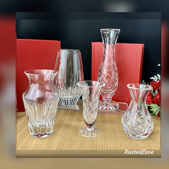 Crystal Bud Vases / Set of Posey Vases / Vintage Rogaska, Galaway, and  Mikasa Glass Vases / Small Vintage Set Posey Vases / Crystal Vases