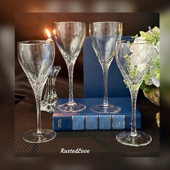 Lenox Encore Platinum Water Glasses / Vintage Encore Lenox Silver Rim Water Goblets / Lenox Platinum Encore Water Glasses  / Water Goblets 4