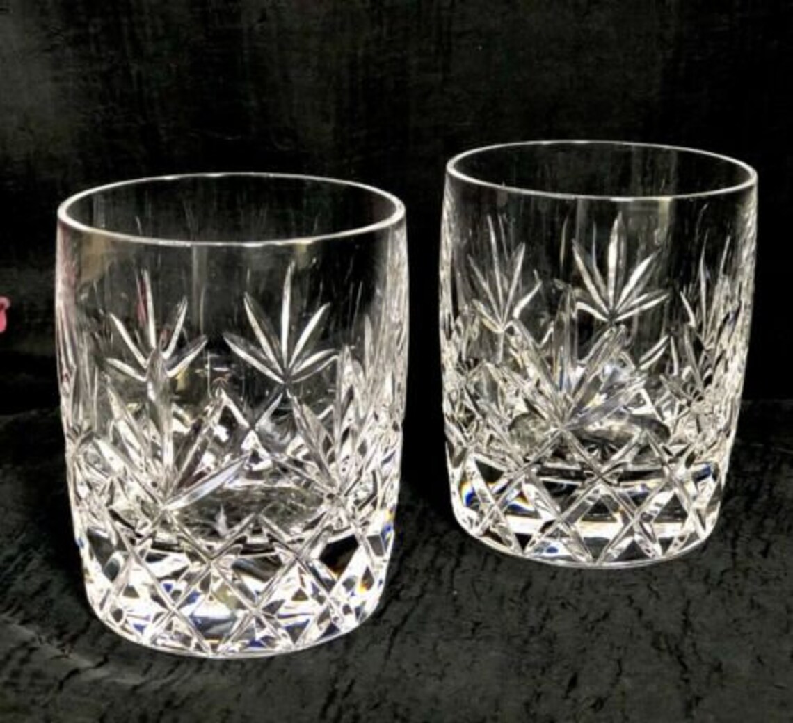 Lenox Charleston Double Old Fashioned Glasses Heavy Barware Etsy