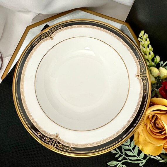 Noritake Gold & Sable Rim Soup Bowl 9758 Bone China Vintage - Etsy