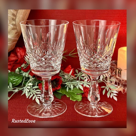 Waterford Crystal Kenmare Water Glasses / Waterford Kenmare Crystal Water Glasses / Waterford  Water Goblets / Kenmare Water Glasses - 2