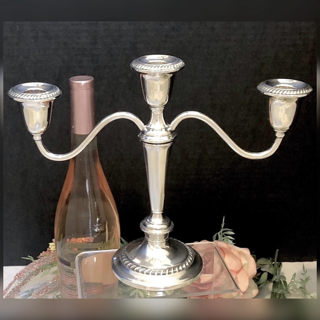 Vintage Gorham Sterling Silver Candelabra, 3-arm Candle Holder - Etsy