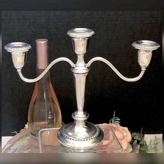 Gorham Vintage Sterling Candelabra / Vintage Sterling Silver / Antique Candle Holder / 3 Arm Holder Candle / Gorham 808/1 Silver Candlestick