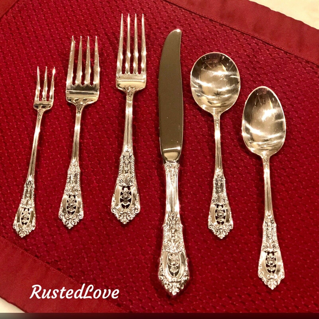 Wallace Silverware / Sterling Rose Point / Vintage 1934 Wallace