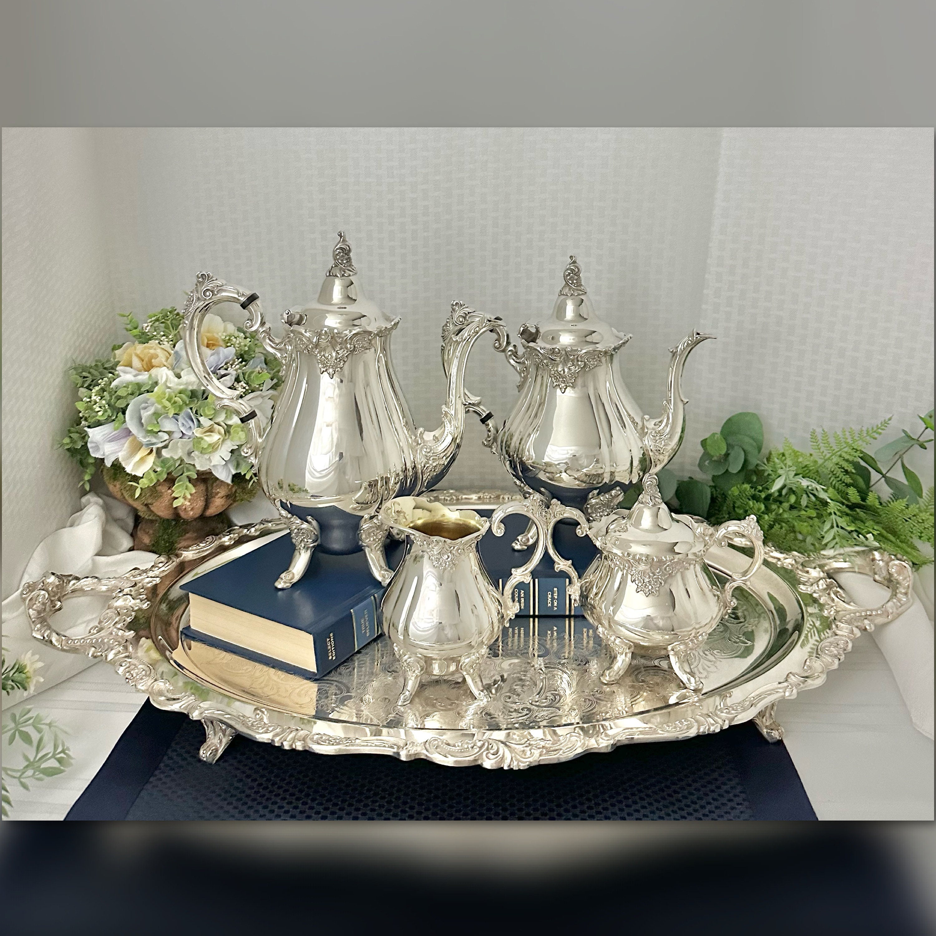 Silver plate coffee service hot sale